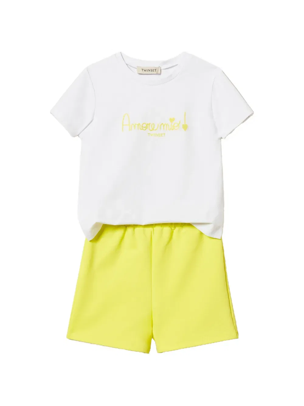 Плюшевый комбинезон с вышивкой Twinset Kids, белый