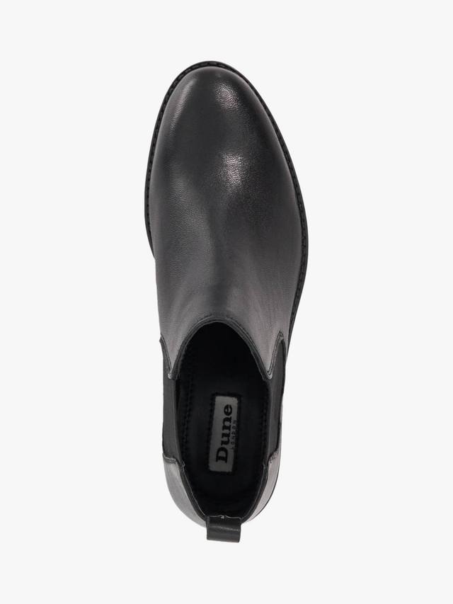 Лакированные кожаные укороченные ботинки челси Dune London, Black — фото 2