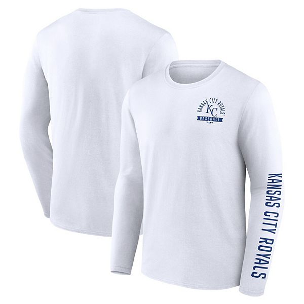 

Мужская белая футболка с длинным рукавом Kansas City Royals Press Box Fanatics