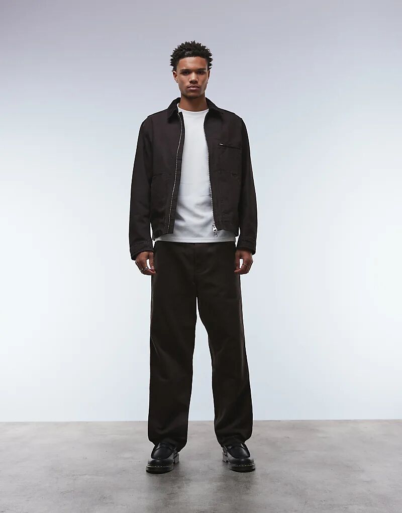 

Простые прямые брюки Carhartt WIP коричневого цвета