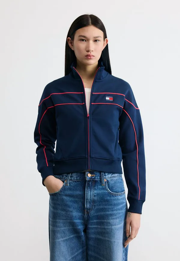 

Толстовка на молнии с логотипом tommy, отделкой окантовкой. Tommy Jeans, Dark Night Navy, Синий, Толстовка на молнии с логотипом tommy, отделкой окантовкой. Tommy Jeans, Dark Night Navy