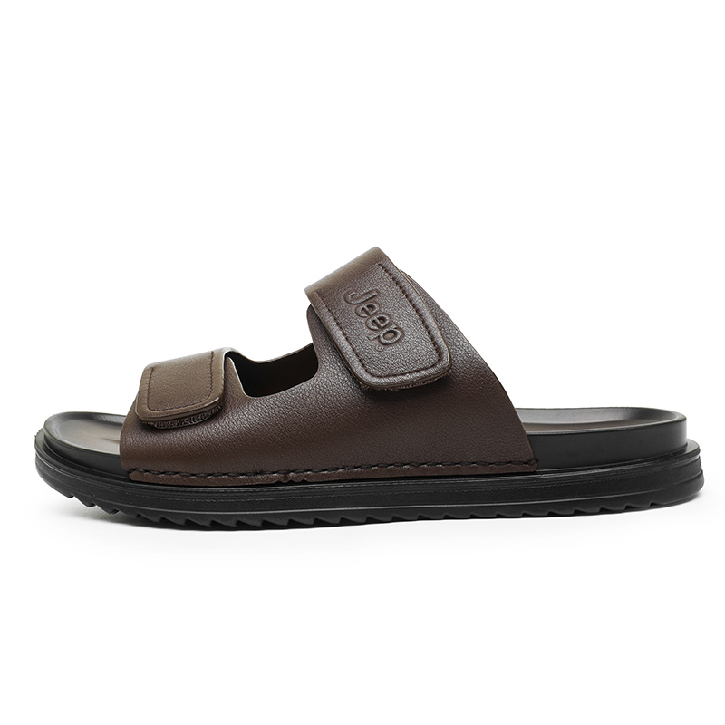 

Jeep Тихие абразивостойкие антибактериальные тапочки-шлепанцы с амортизацией для мужчин коричневые, цвет Brown