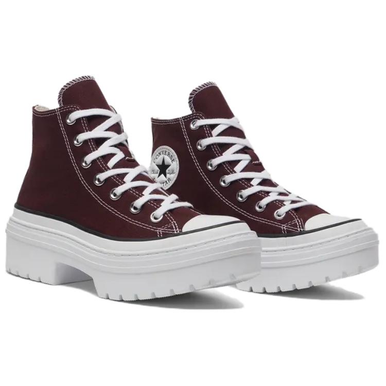 Женские Converse Chuck Taylor All Star Lugged Heel Platform High 'Bloodstone', Темно-красный/Белый — фото 3
