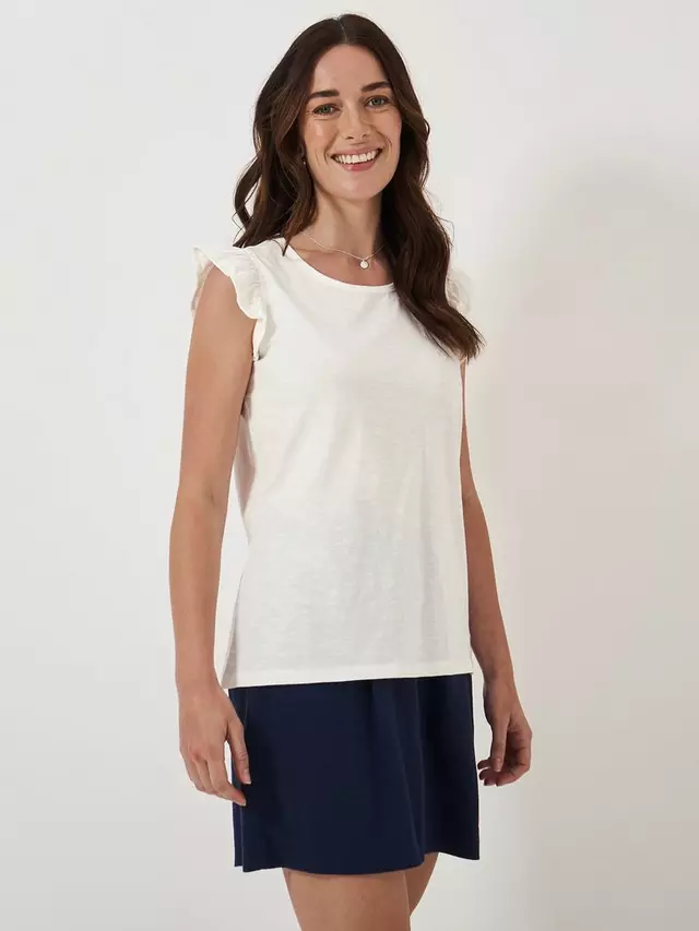 

Топ Crew Clothing Leah Scoop Neck, белый