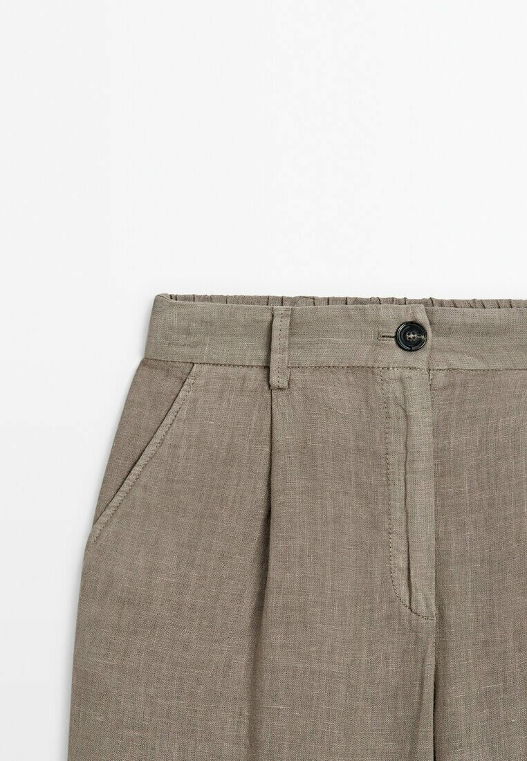 

Тканевые брюки WIDE DARTED Massimo Dutti, цвет Stone