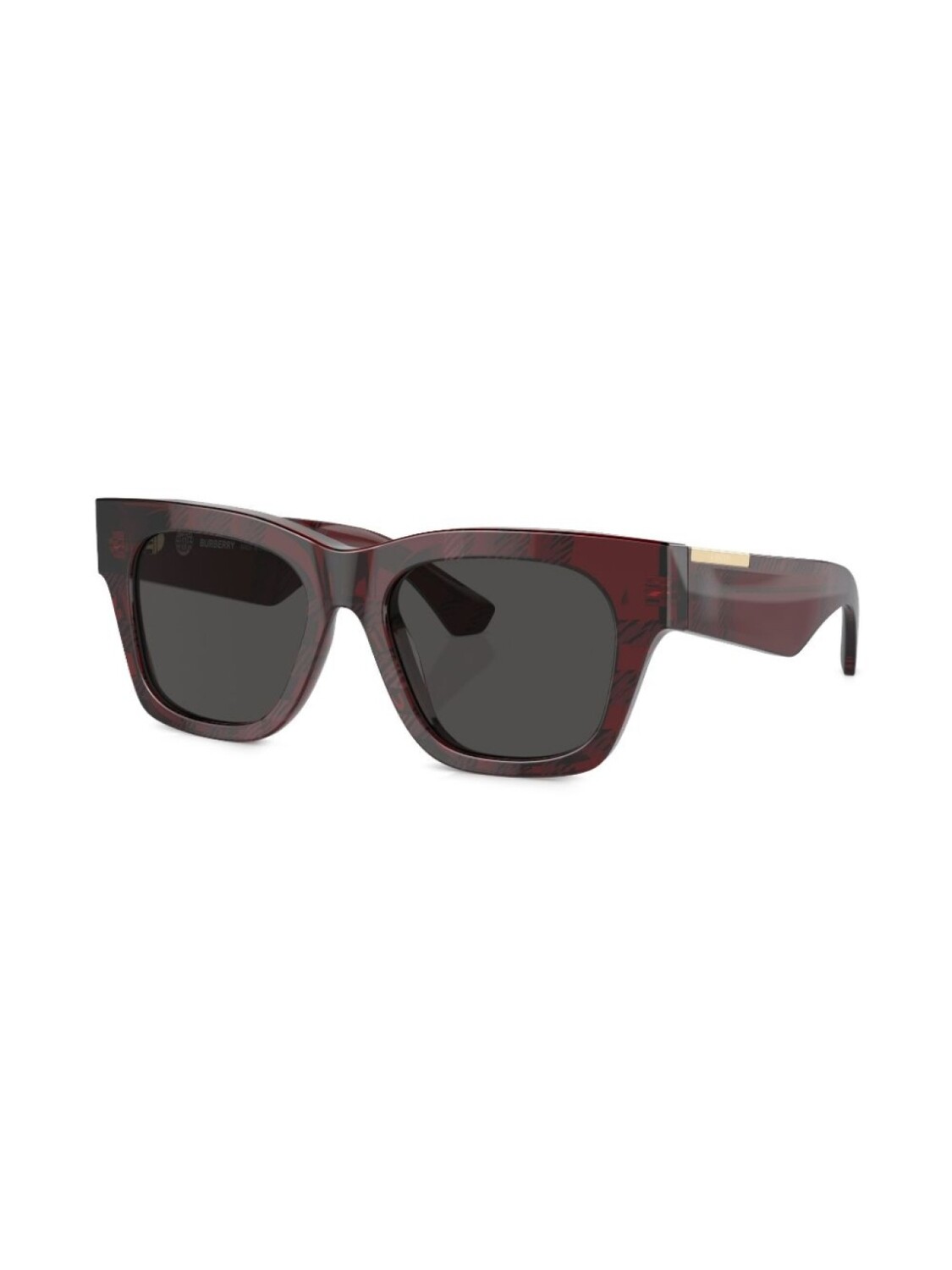 Солнцезащитные очки трапециевидной формы в клетку Burberry Eyewear, красный — фото 2