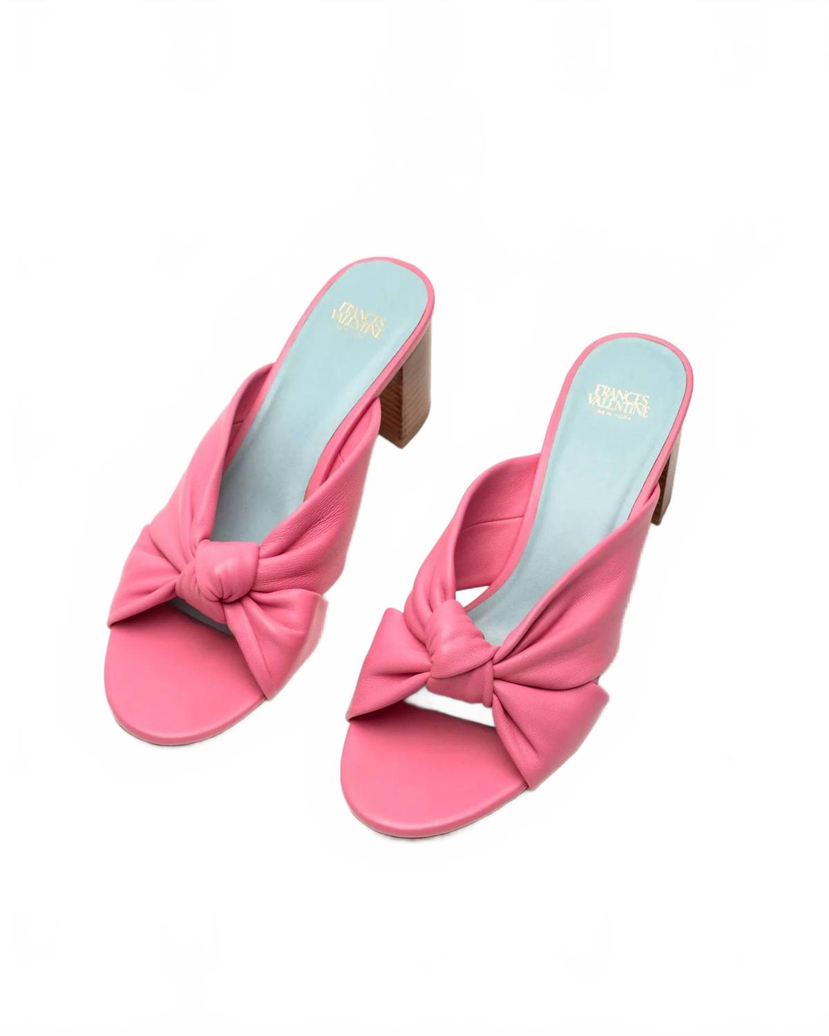 Women's Mollie Slide Heel In Pink Frances Valentine
