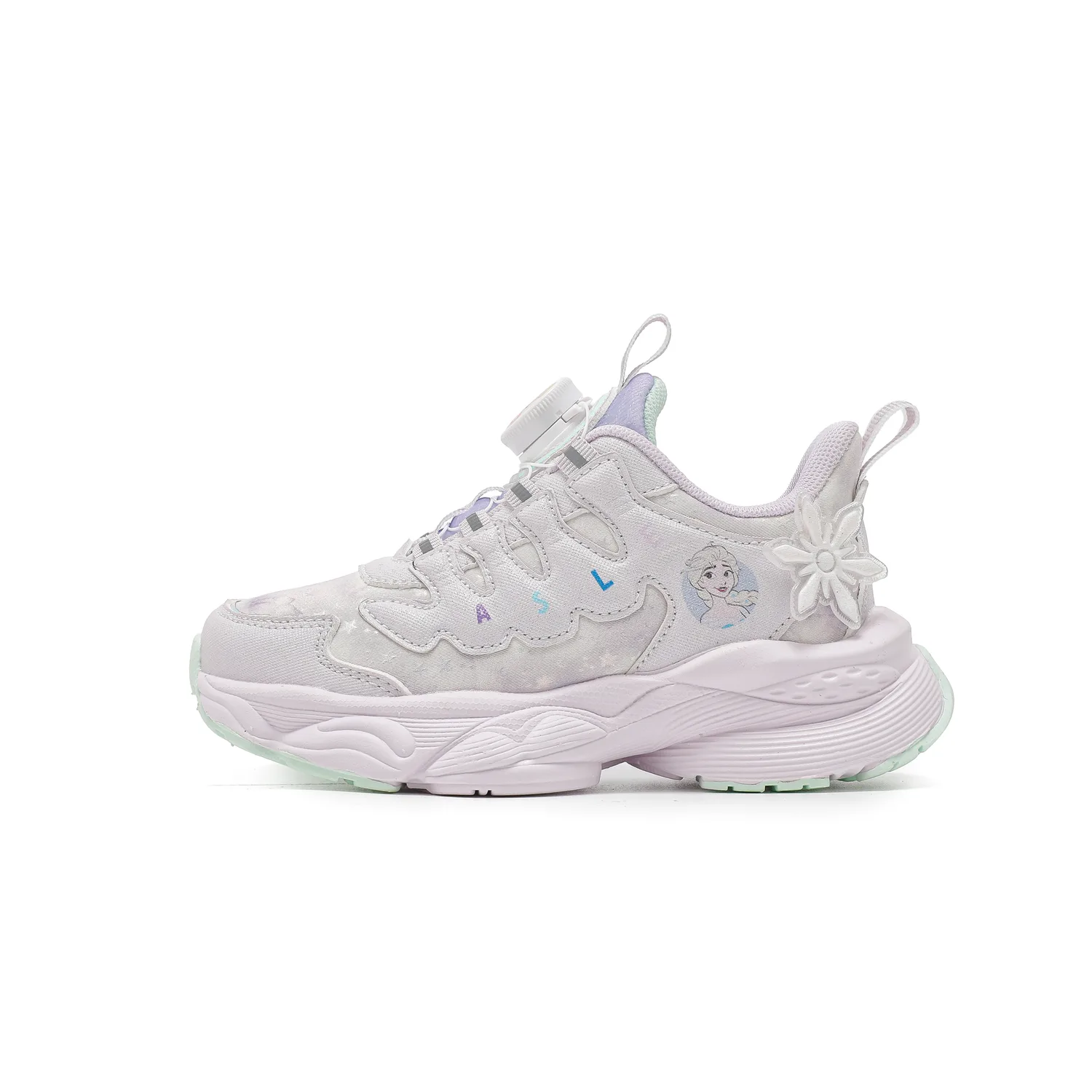 Детские беговые кроссовки Frozen Disney, Light Gray Pink[Waterproof Leather Upper] — фото 3
