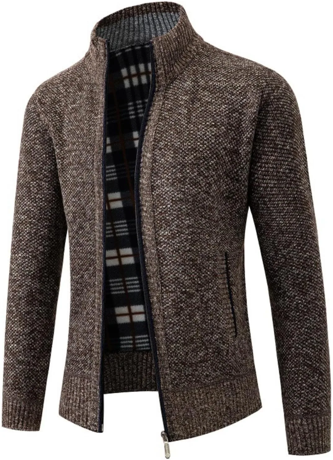 

Мужской свитер на молнии с отложным воротником GDAZMB