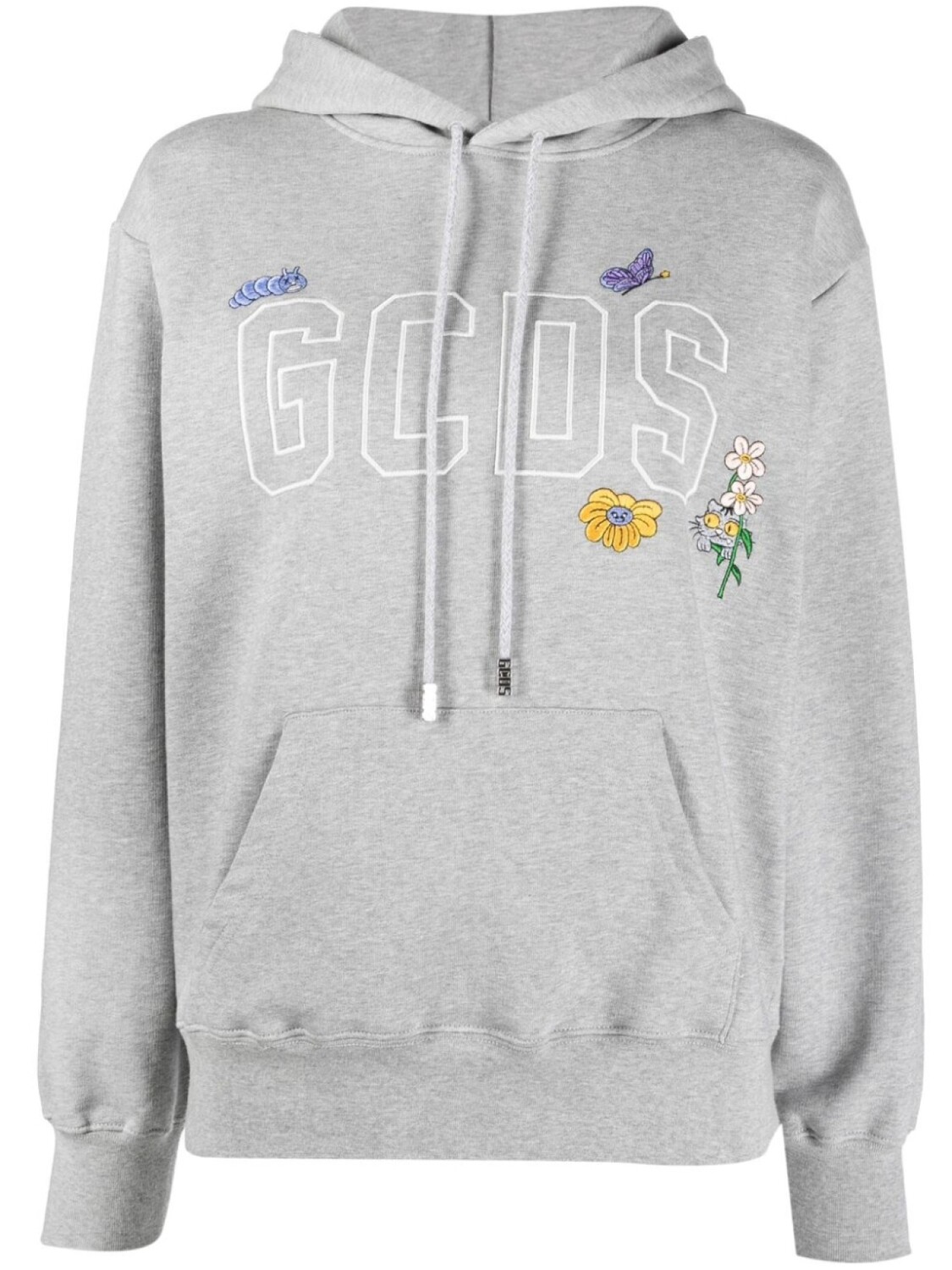 

Gcds худи с вышитым логотипом, серый