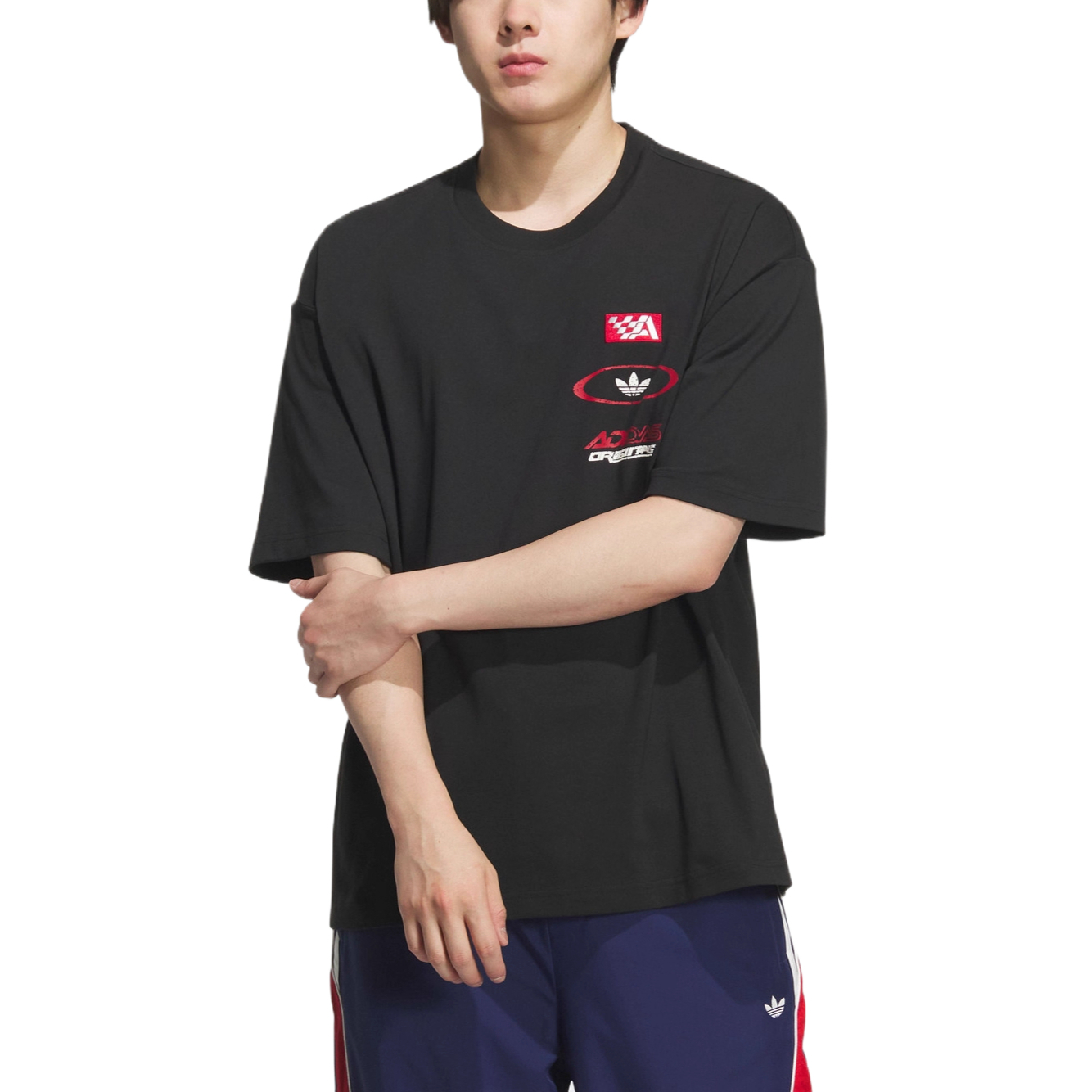 

Adidas Originals Футболка мужская черная, Черный, Adidas Originals Футболка мужская черная