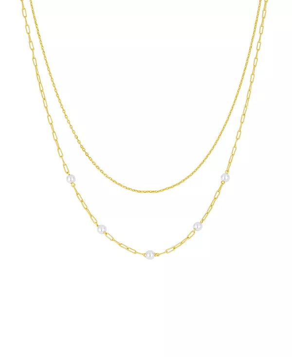 

Многослойное ожерелье из искусственного жемчуга And Now This, gold