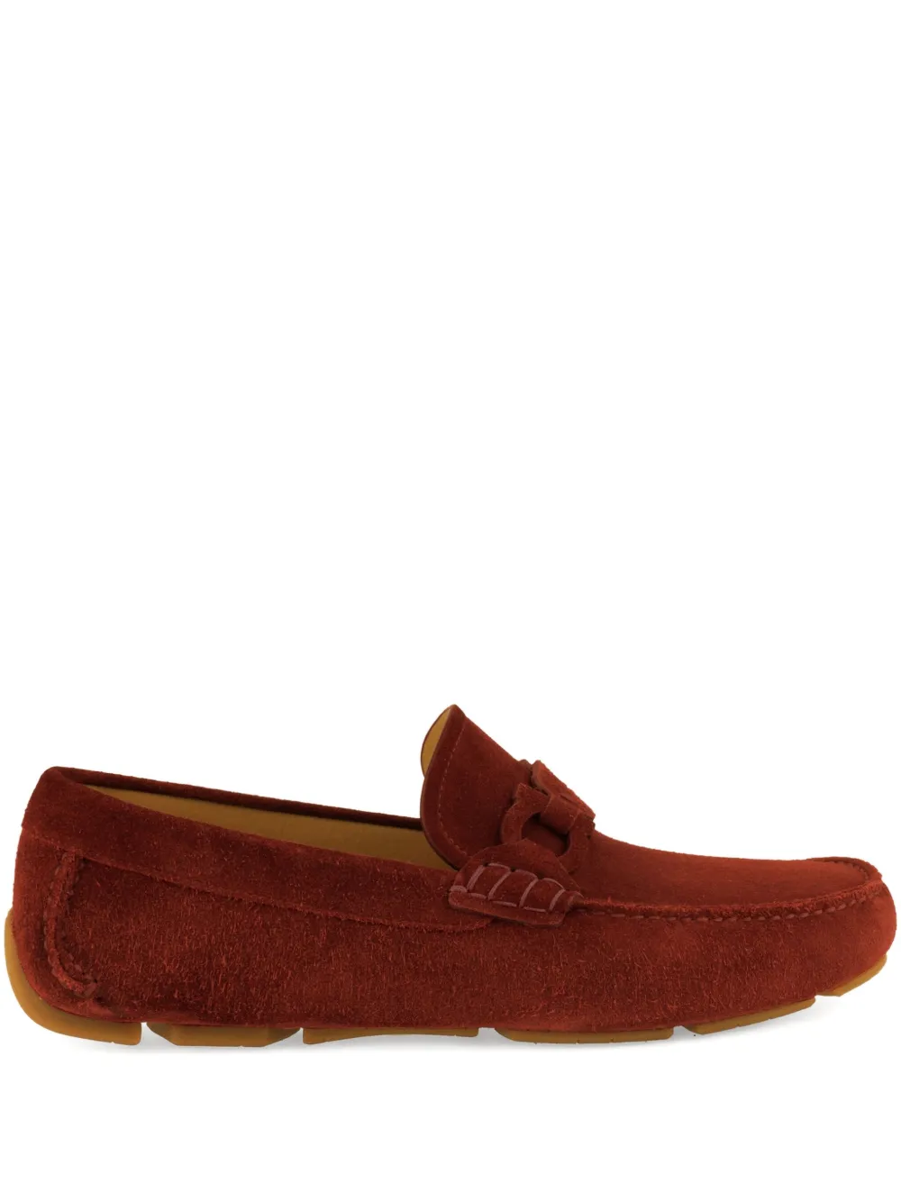 

Лоферы с декором Gancini Ferragamo, красный