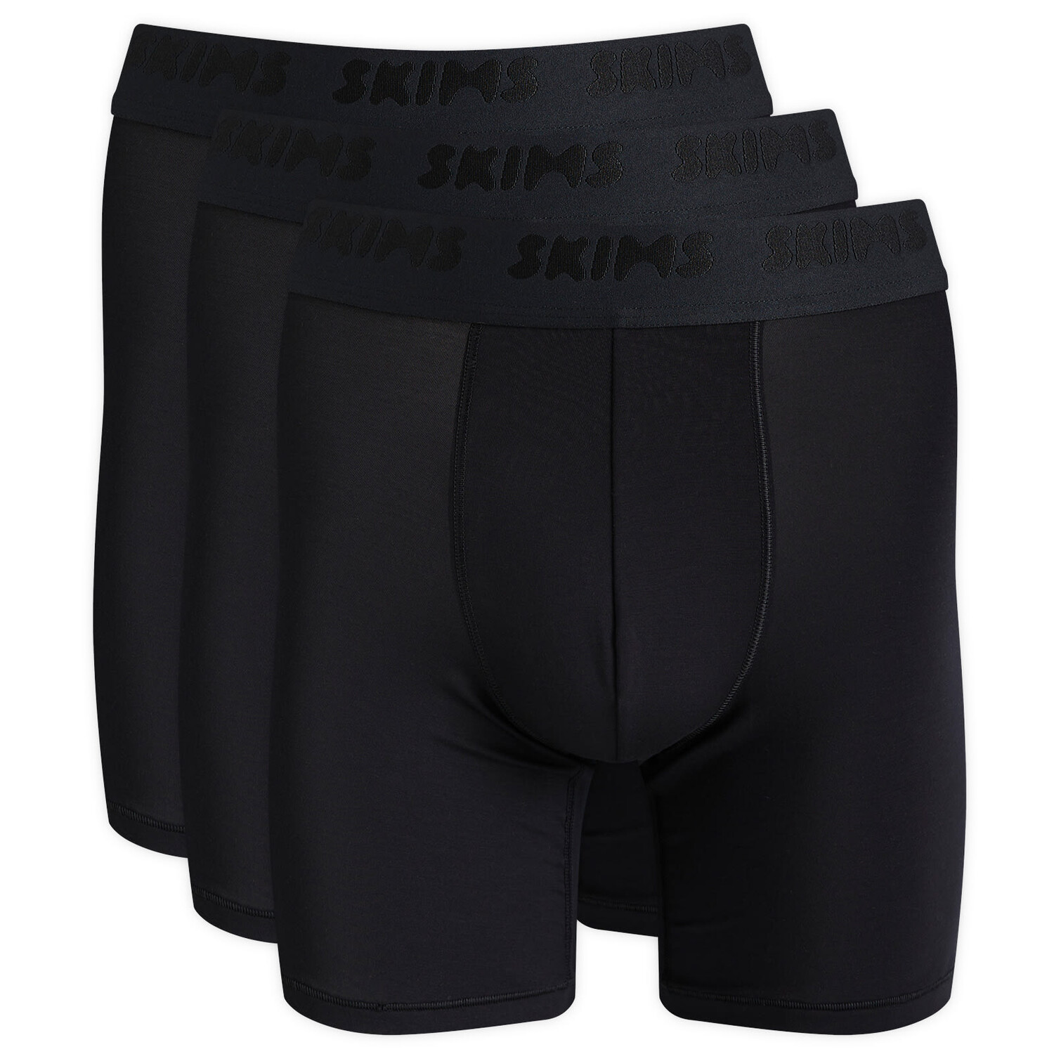 

Боксеры Skims Cotton Boxer Brief 5" - 3 шт, цвет Obsidian
