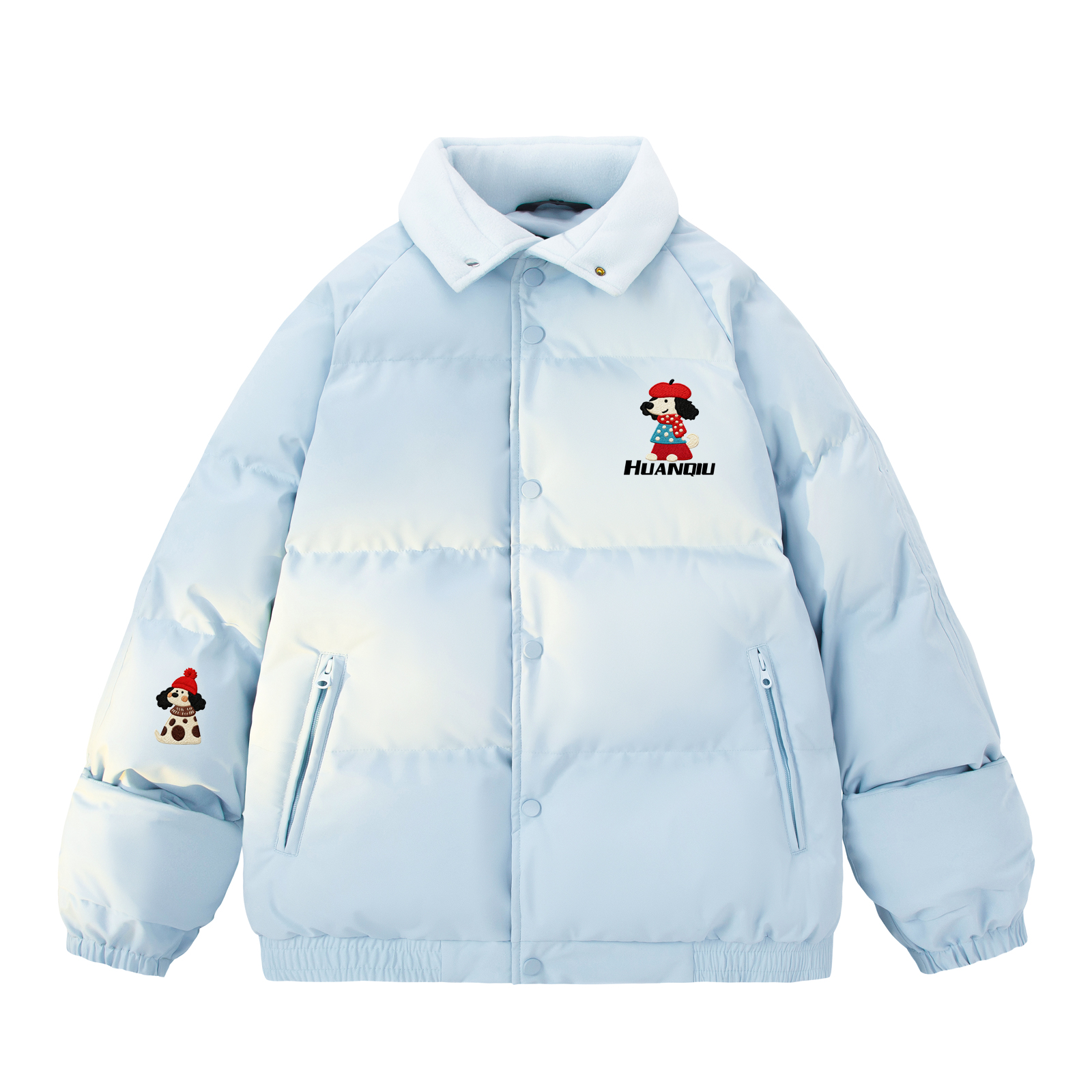 

Пуховик Unisex Lapel Thickened Padded Puffer Jacket HUANQIU, sky синий