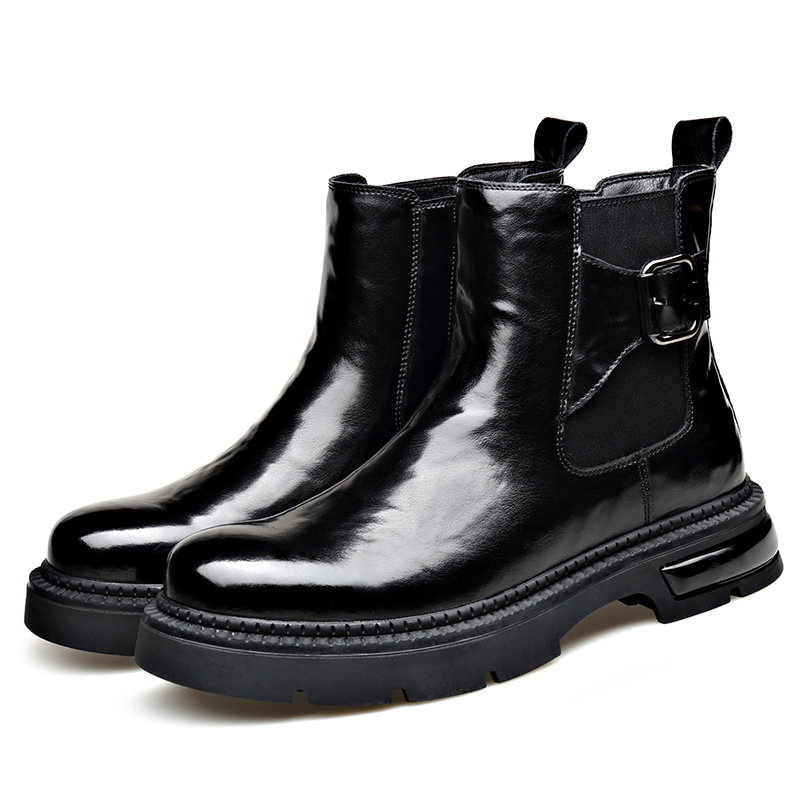 XIAOTOULANG Мужские черные зимние ботинки с меховой подкладкой, цвет Fleece-Lined Black — фото 4