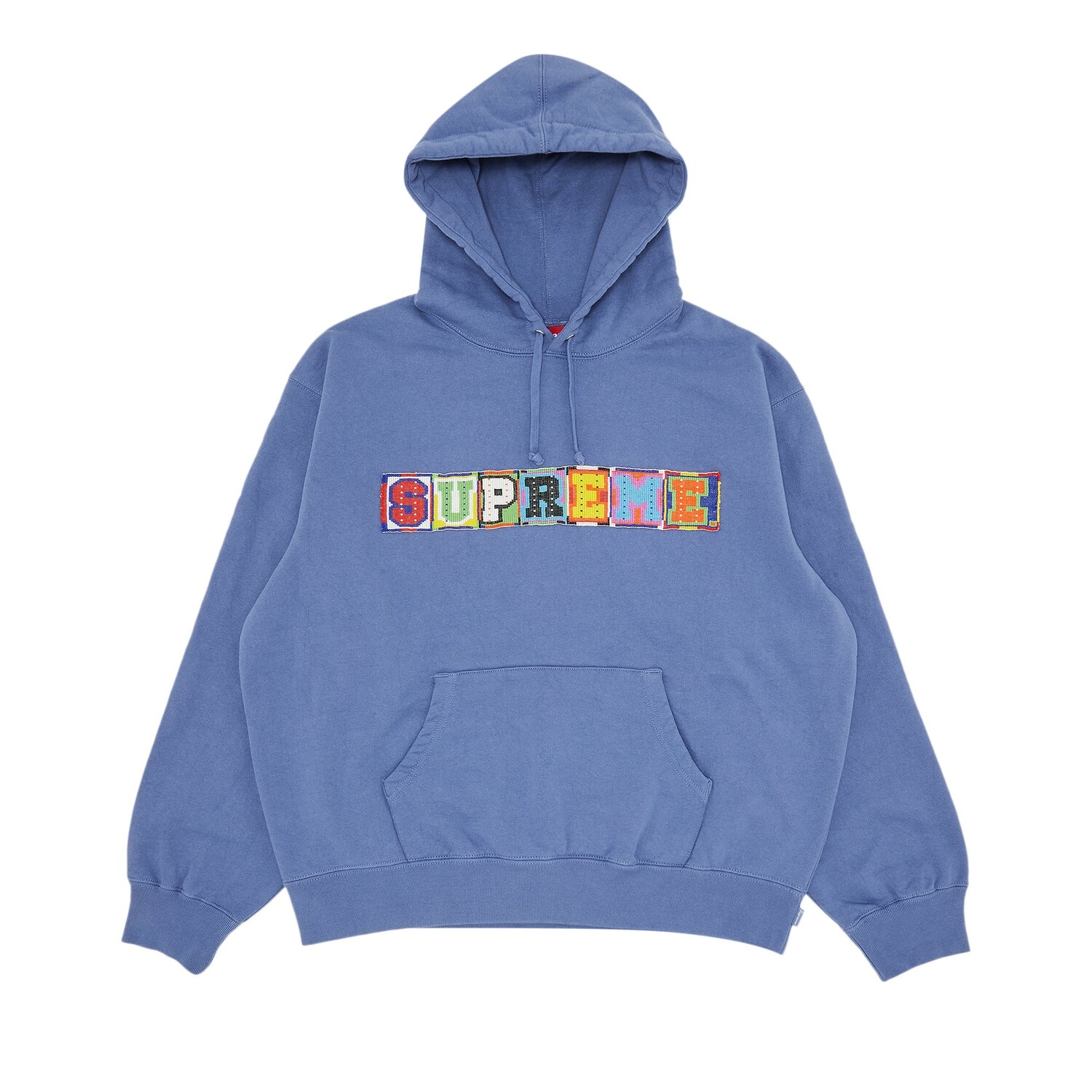 

Толстовка с капюшоном Supreme, расшитая бисером, Светло-фиолетовый