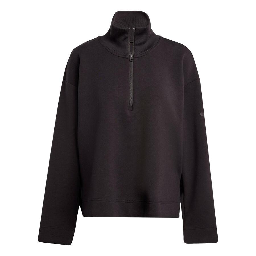 ADIDAS Толстовка Soft Lux с застежкой-молнией на четверть — фото 2