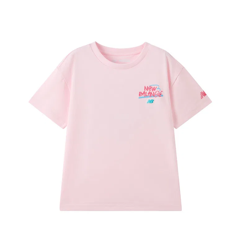 Детская футболка с круглым вырезом New Balance, Light Pink
