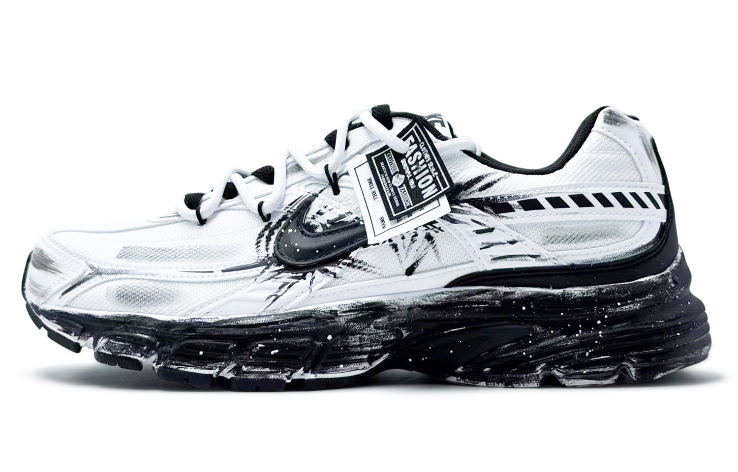 

Nike Инициатор устойчивые к истиранию низкие кроссовки мужские Black White Gray