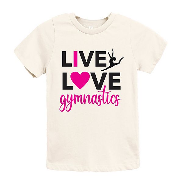

Футболка с коротким рукавом Live love gymnastics youth The Juniper Shop, Cream