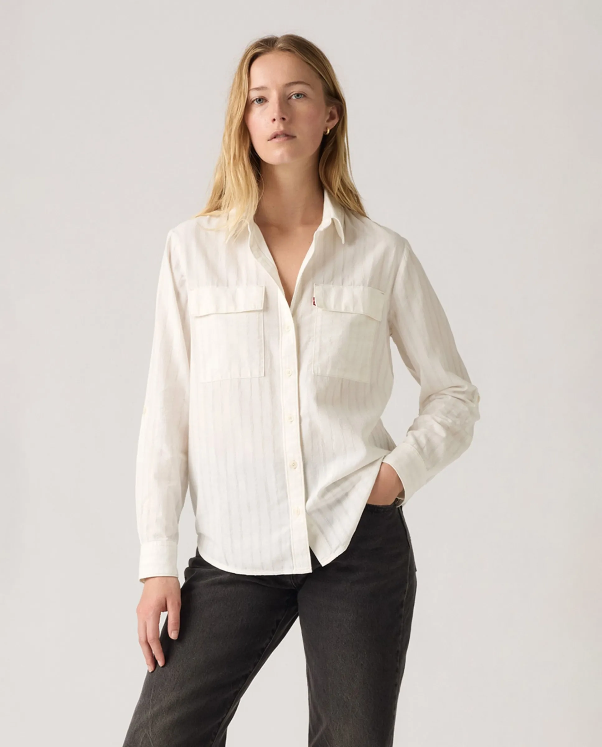 

Женская рубашка с длинным рукавом Levi'S, пастельно-розовый