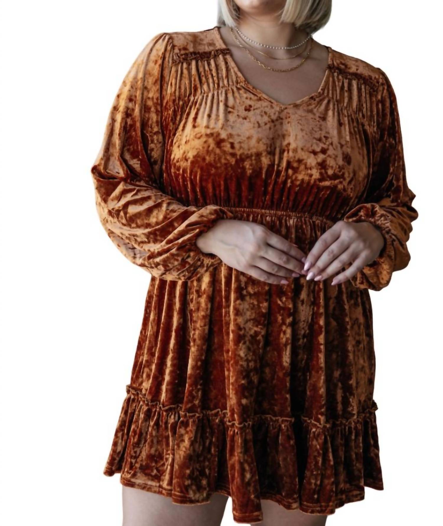 

Великолепное бархатное платье Muse в золоте Jodifl, золотой