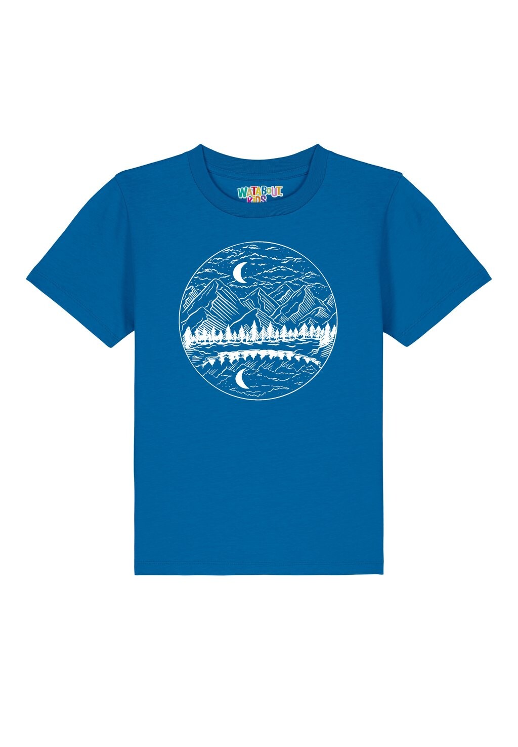 

Футболка с принтом MOUNTAINS BY NIGHT Watapparel, цвет royal blue