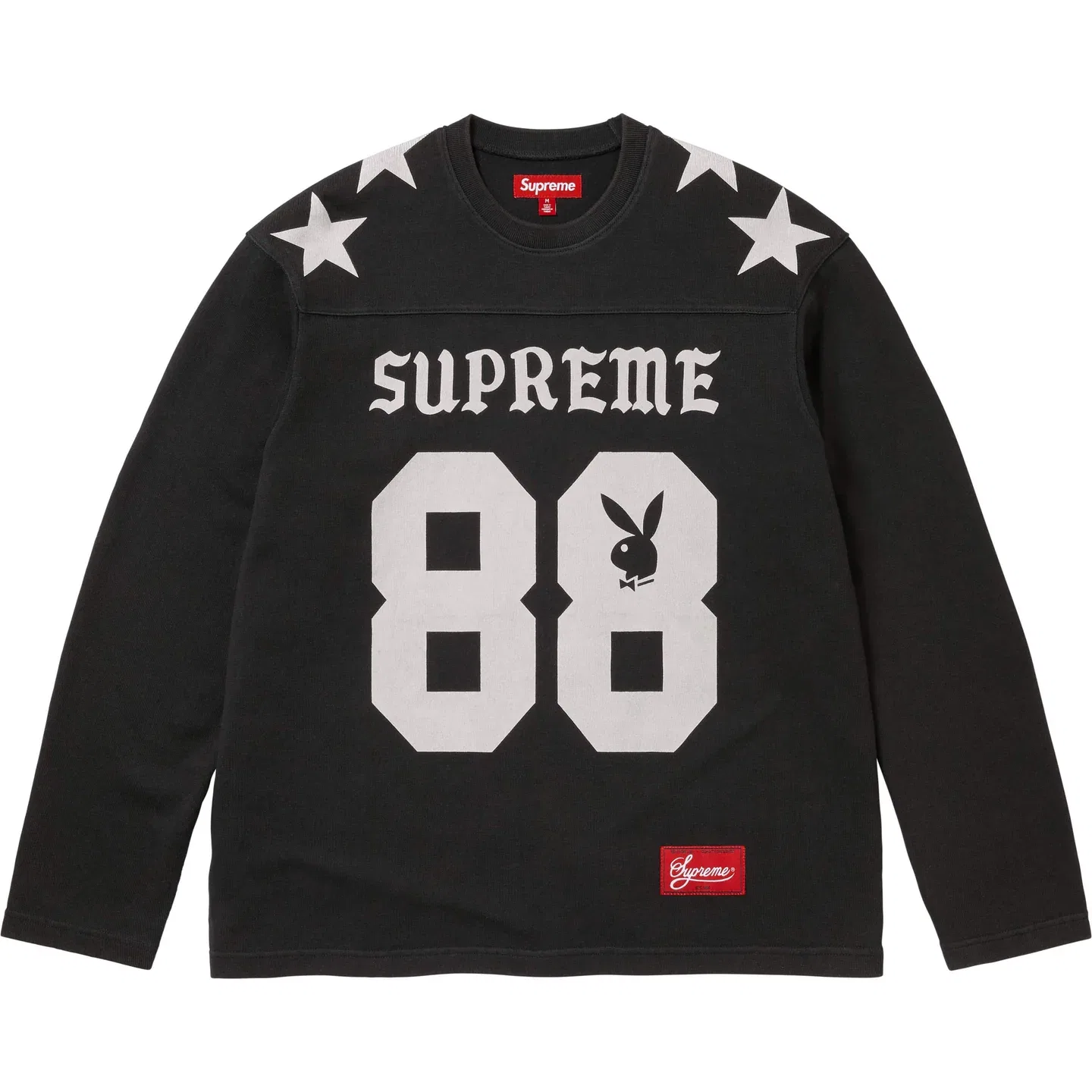 Футболка с длинным рукавом Playboy SS26 WEEK3 L/S Football Top Soccer Jersey унисекс Supreme, Black