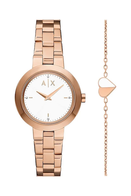 

Часы и браслет Armani Exchange, золотой