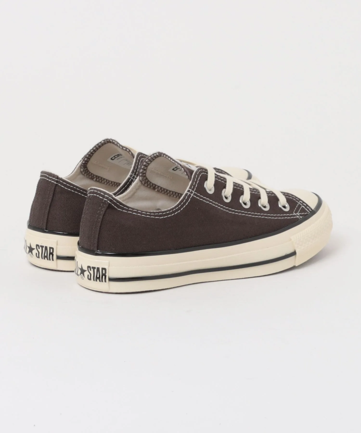 Мужские кроссовки из хлопкового канваса состаренного стиля All Star Aged AC OX CONVERSE коричневые — фото 2