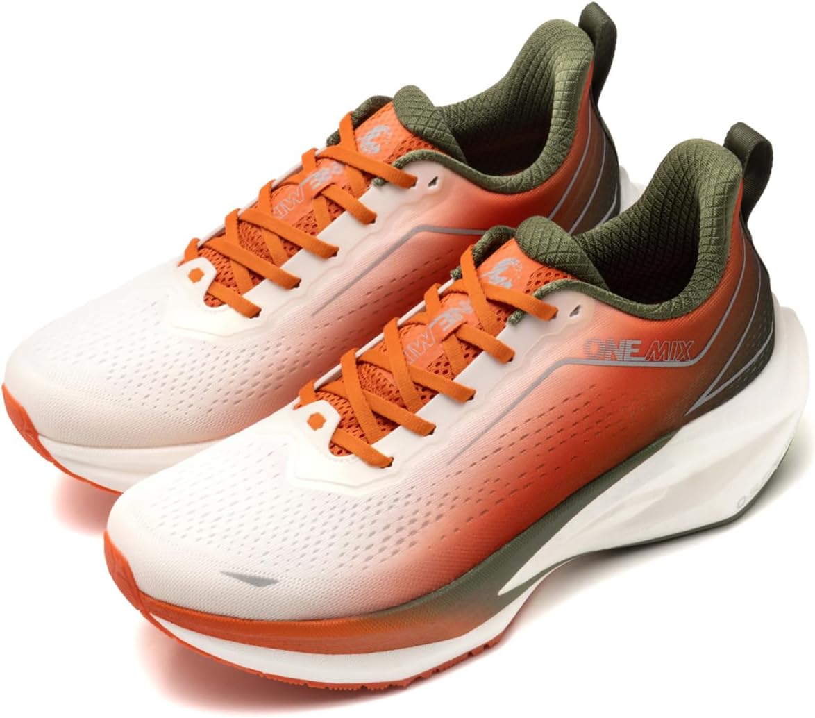 

Мужские кроссовки для бега ONEMIX, сетчатые спортивные кроссовки, противоскользящие, удобные, для тренировок в зале, повседневные, дышащие, для бега, тенниса и моды, оранжевый