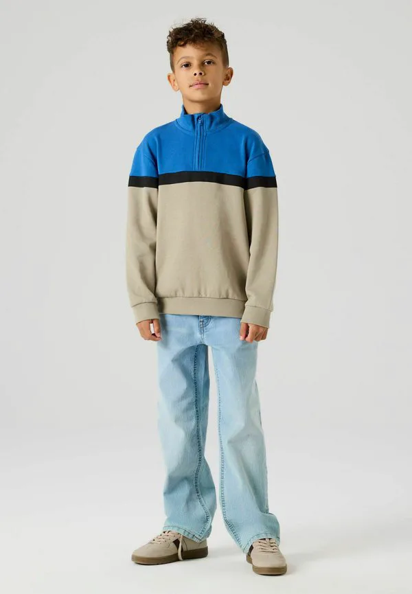 Толстовка с застежкой-молнией до середины груди Name It, Vintage Khaki