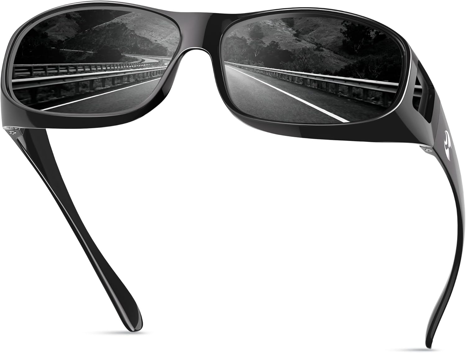 

Очки для вождения в ночное время suoso, надеваемые поверх обычных очков для мужчин и женщин, поляризованные очки ночного видения с антибликовым покрытием и желтыми линзами HD, A04-black Frame/Grey Lens