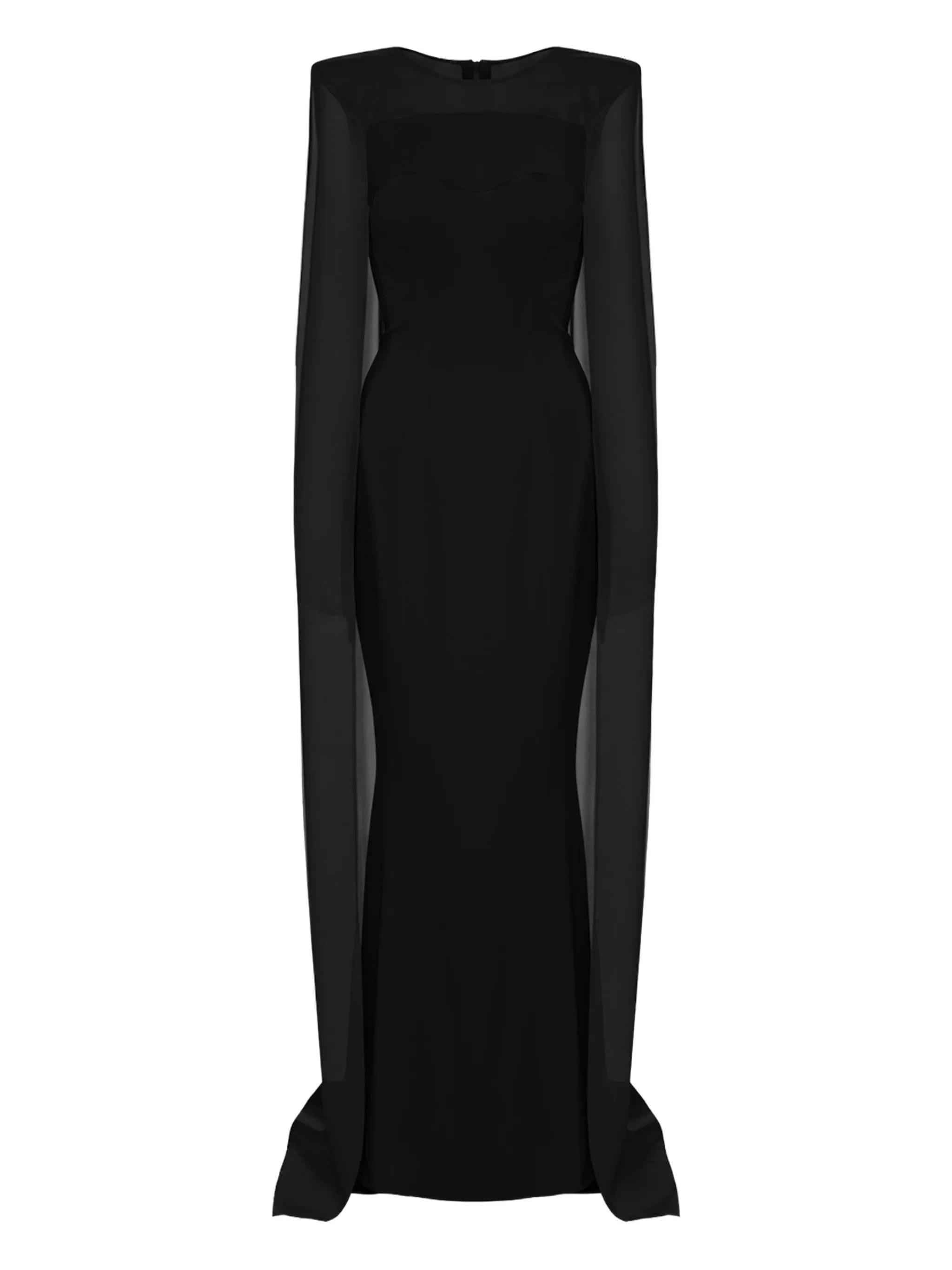 

Платье макси с кейпом Vestiaire D'Un Oiseau Libre, черный