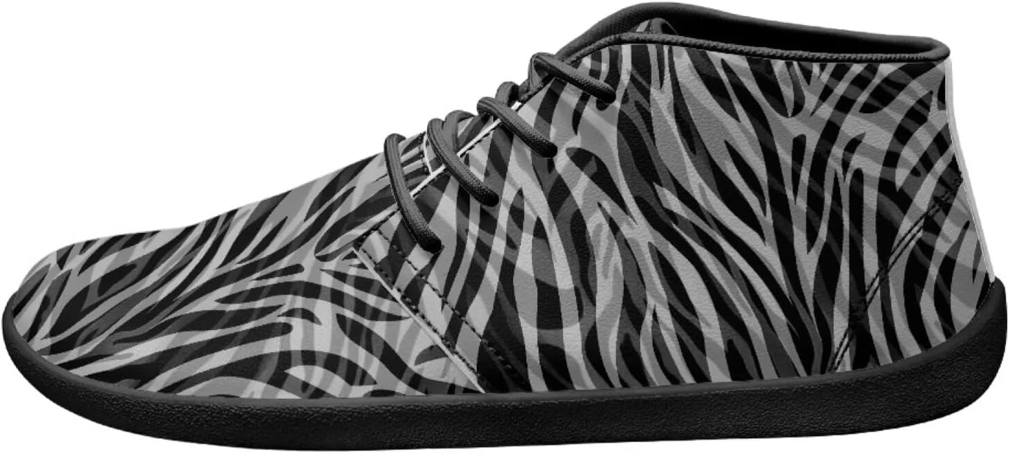 

Мужские кроссовки с широким носком, повседневные минималистичные дышащие ходовые кроссовки с подошвой с нулевым перепадом Pointodoor, Zebra Stripes