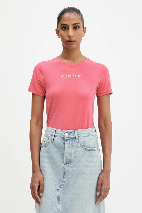 

Футболка Guess Jeans, розовый