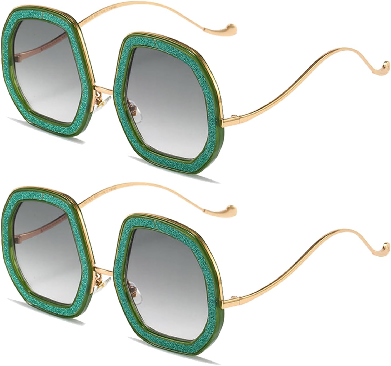 

2 пары женских солнцезащитных очков, солнцезащитные очки с блестками и бриллиантами, ретро-солнцезащитные очки для лета, солнцезащитные очки для женщин для активного отдыха на природе Generic, Style 6