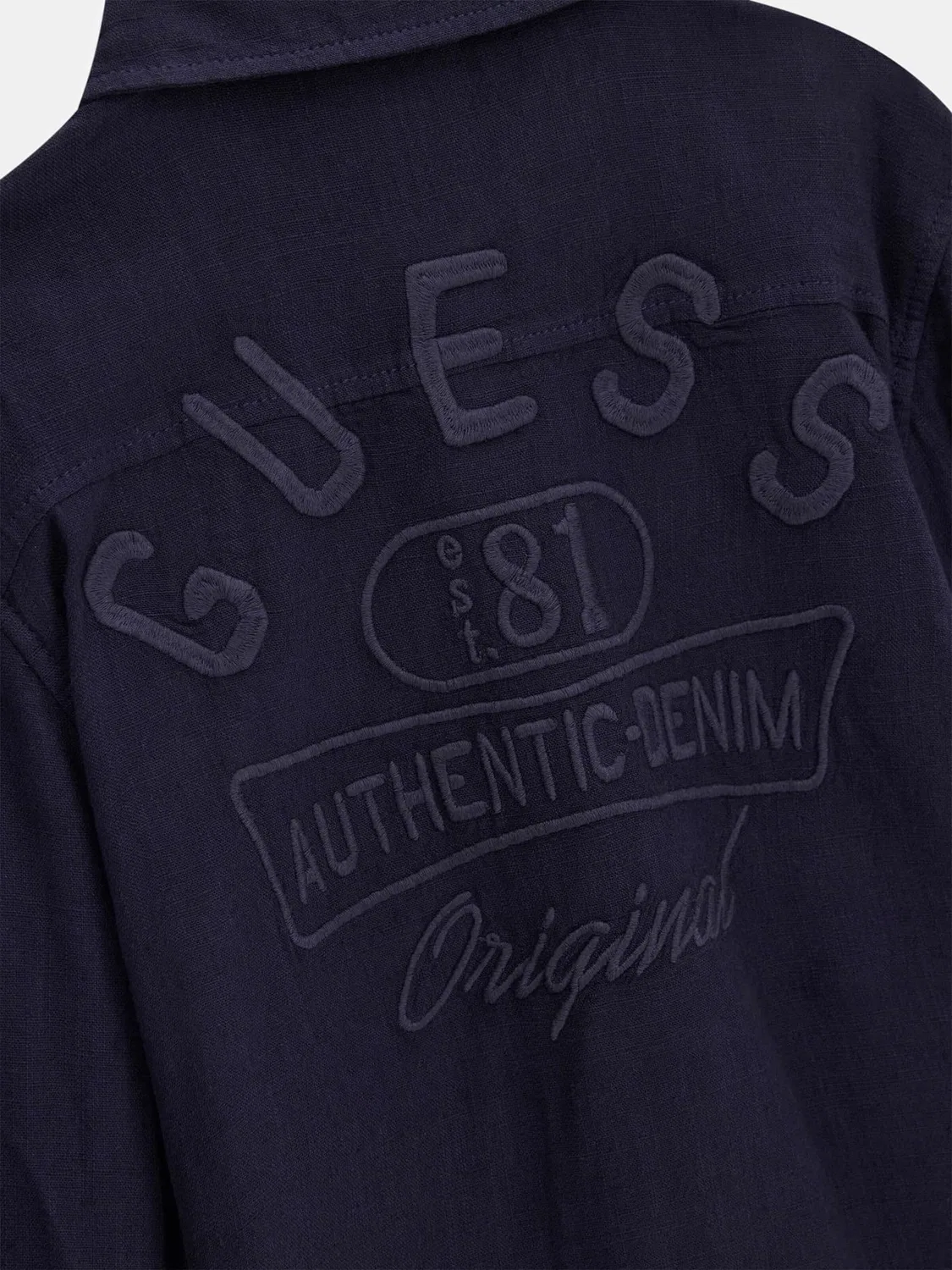 Рубашка на пуговицах стандартного кроя Guess, Dark Blue — фото 3