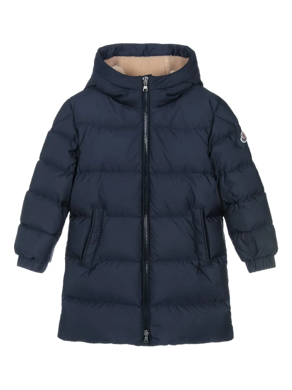 

Стеганая куртка с нашивкой-логотипом Moncler Enfant, синий