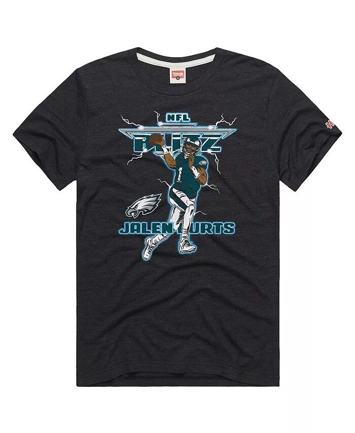 

Мужская футболка Jalen Hurts Charcoal Philadelphia Eagles NFL Blitz Player Tri-Blend Homage