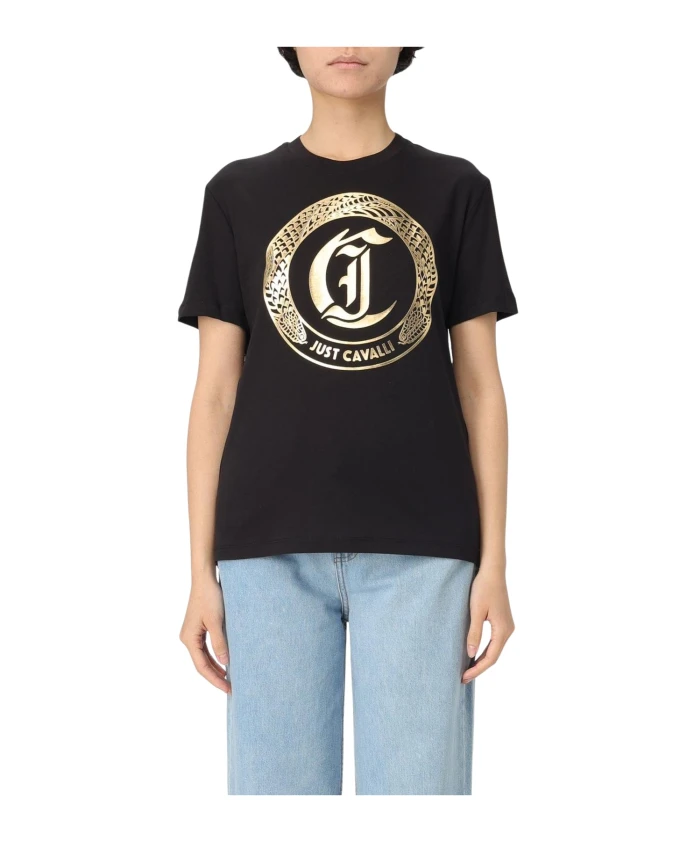 

Футболка с коротким рукавом и графическим принтом Just Cavalli, черный
