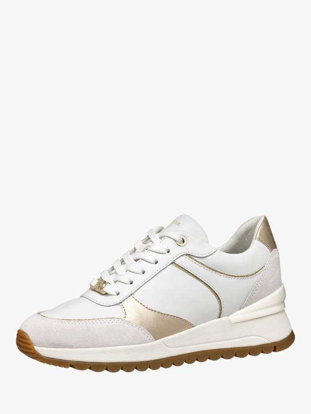 Кожаные кроссовки desya Geox, цвет White/Light Gold — фото 2