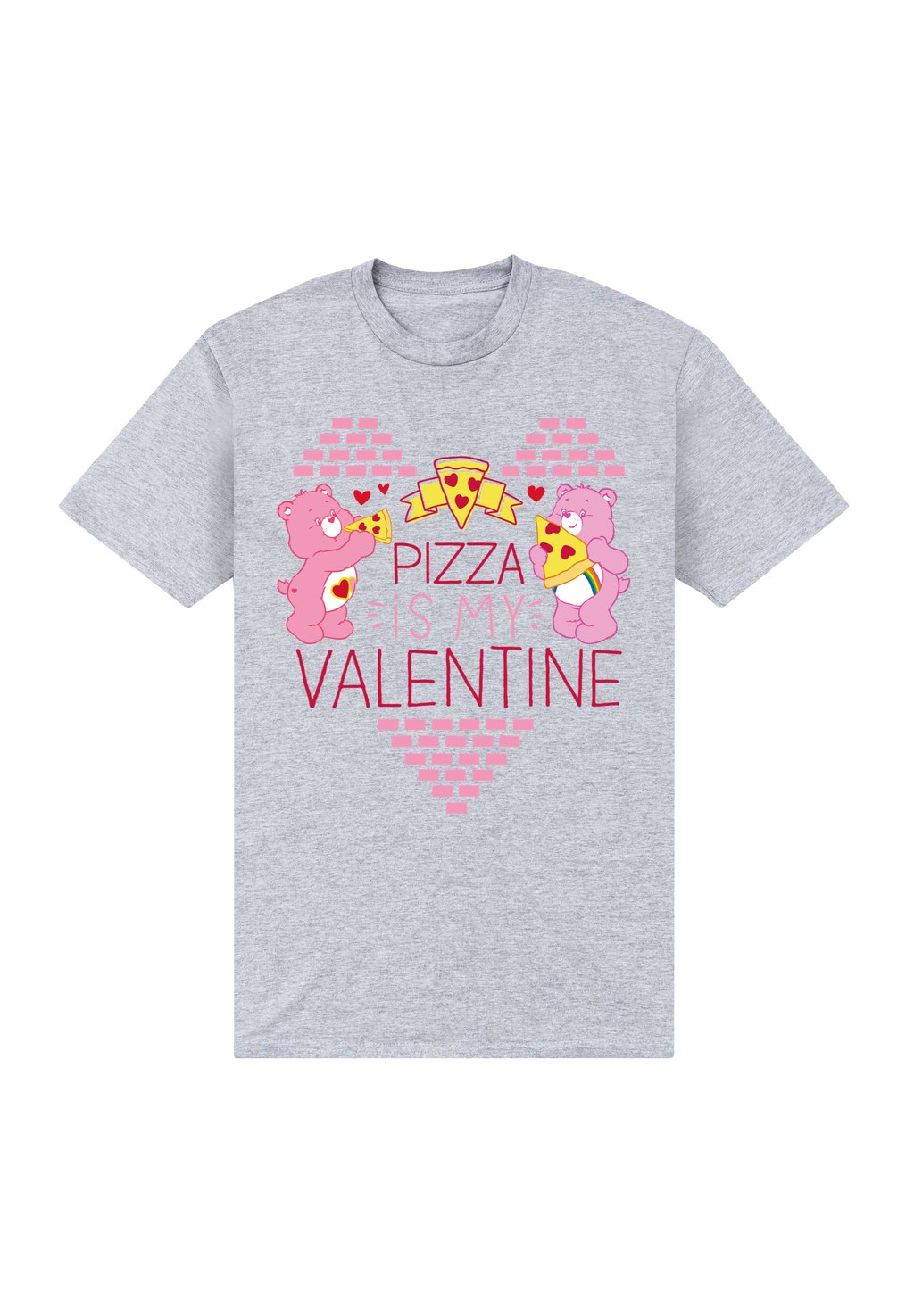 

Футболка с принтом CARE BEARS PIZZA IS MY VALENTINE Henry Tiger, цвет Heather Grey