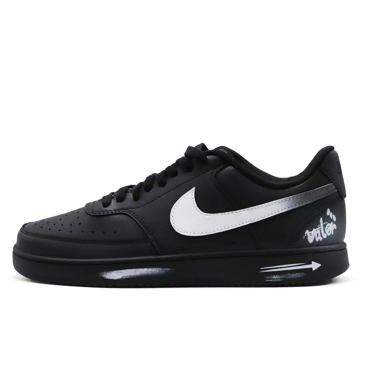 

Nike Court Vision 1 Cool Black Graffiti устойчивые к истиранию низкие кроссовки для скейтбординга мужские