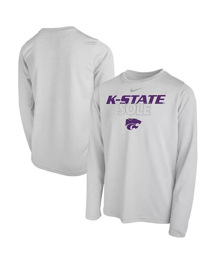 

Белая футболка с подошвой для скамейки с подошвой Kansas State Wildcats для мальчиков и девочек Nike