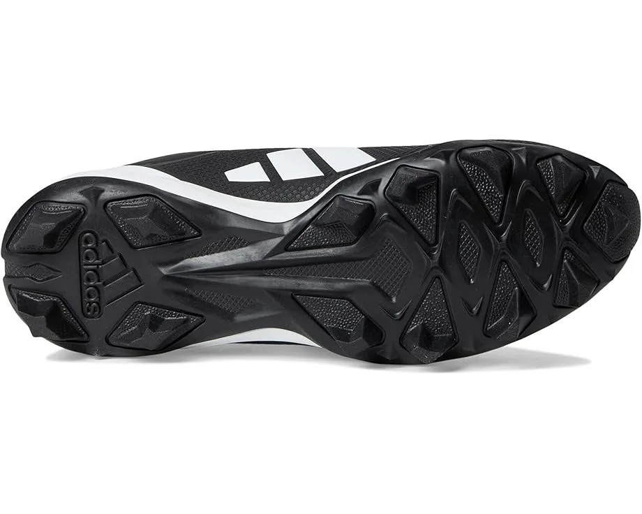 Кроссовки Adidas Adizero Impact.2 Molded Rubber Football Cleats, Black/White/Black — фото 3