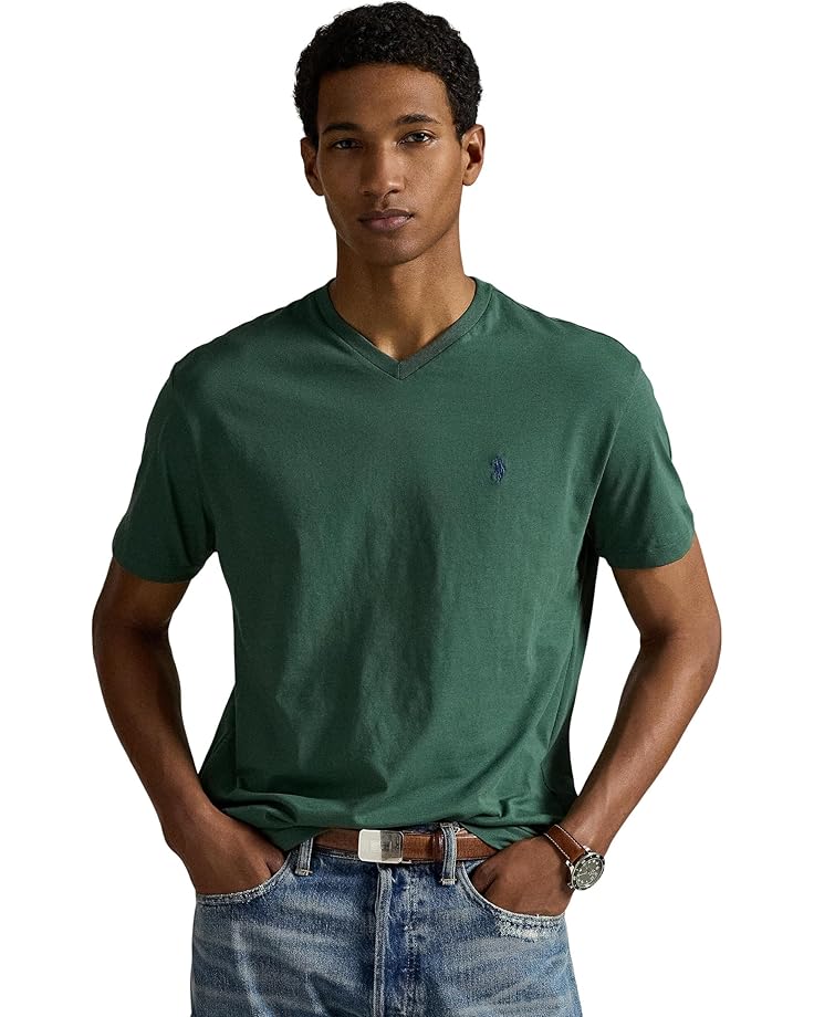 

Футболка Polo Ralph Lauren Classic Fit Jersey V-Neck T-Shirt, цвет Washed Forest