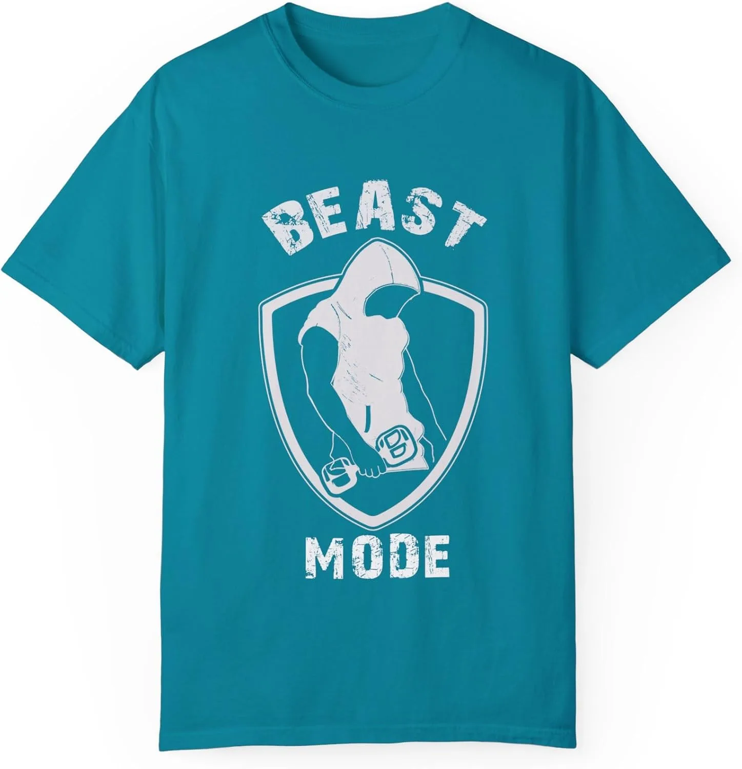 Футболка Beast Mode, фитнес-майка, мотивационная футболка для зала, одежда в стиле атлежера, топ в винтажном стиле GENERIC, синий