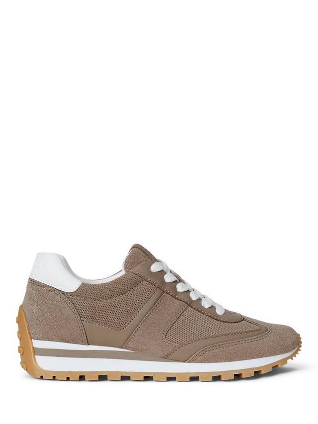 Lauren Dani перфорированные замшевые кроссовки Ralph Lauren, Taupe/White